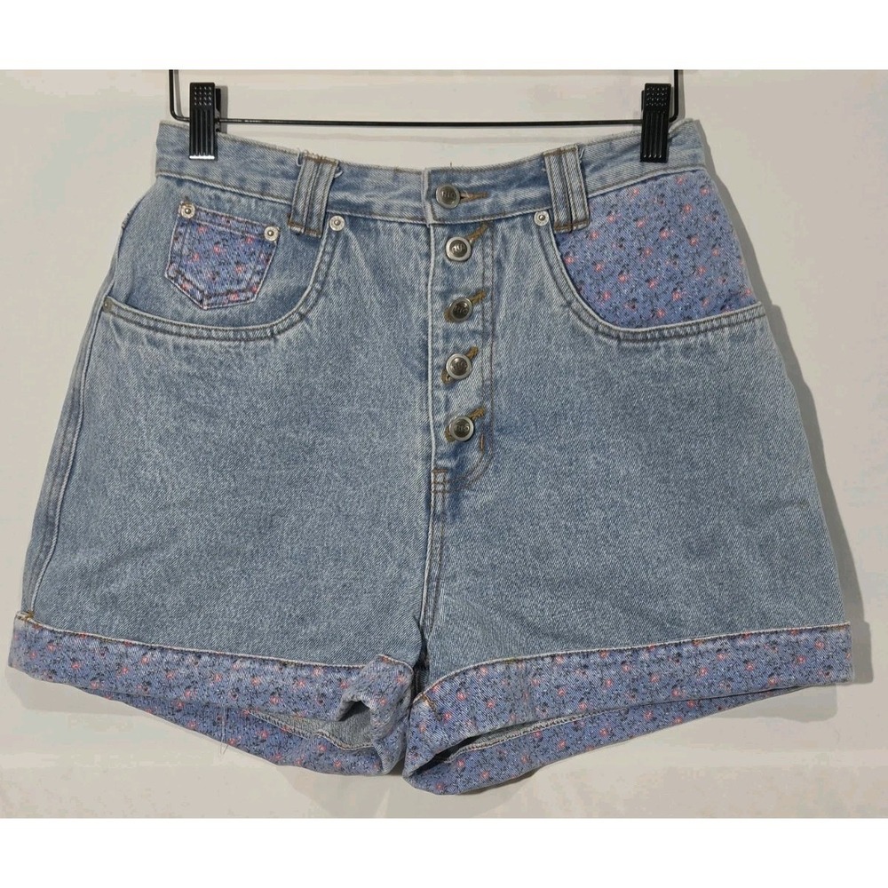 Vintage Rio by‎ Stephen Mardon Shorts Floral Cuffs And Pockets Sz 7 Cottagecore